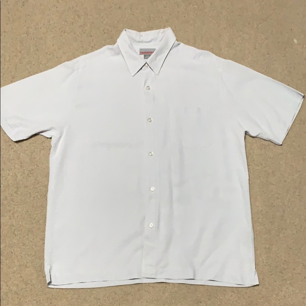 Quicksilver Button-Down Bluesish-Silver Shirt